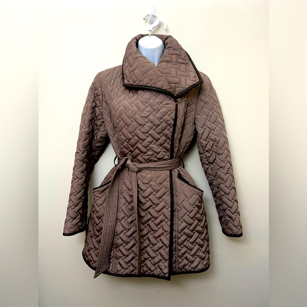 Cole Hann Signature Quilted Jacket Tan Medium